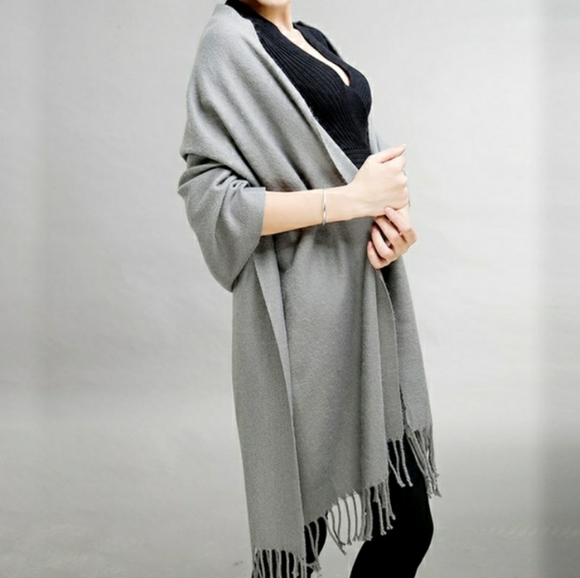 New White Chiffon Scarf Shawl Wrap - Picture 2 of 3